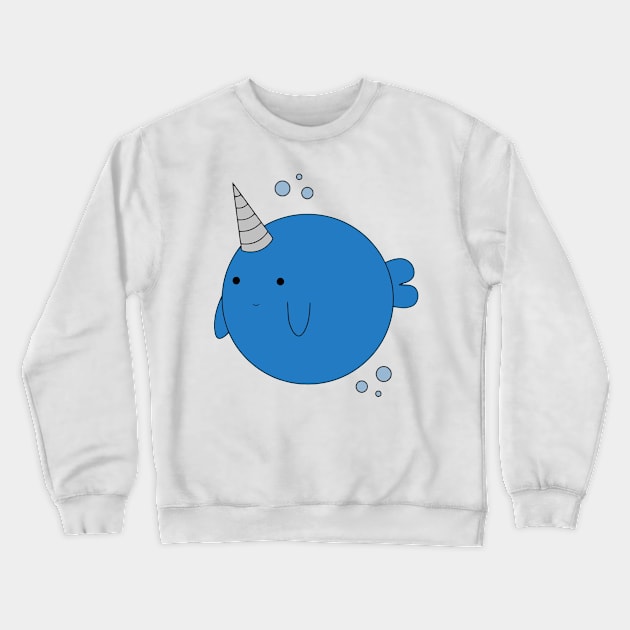 Puffy Narwhale Crewneck Sweatshirt by Ramateeshop